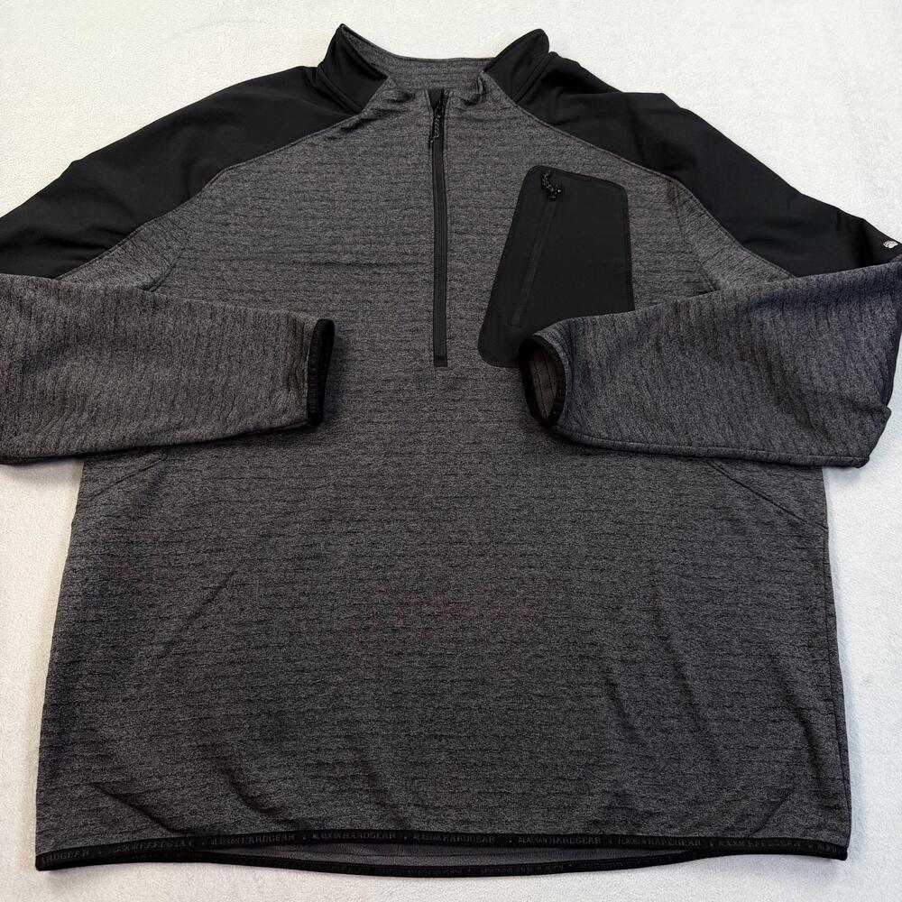 Alaskan Hardgear Pullover Mens 2XL Gray Black 1/4 Zip Performance Fleece Top